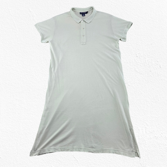 Ralph Lauren Polo Dress Light Green Logo Cotton Collared Short Sleeve Size Large - Picture 1 of 7